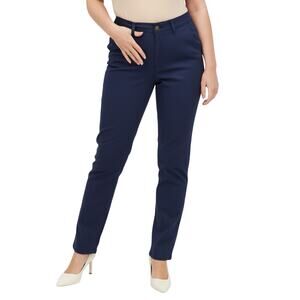 Market & Spruce Chino Pants Women’s Size 16 Navy Blue Stretch Cotton Blend NWT